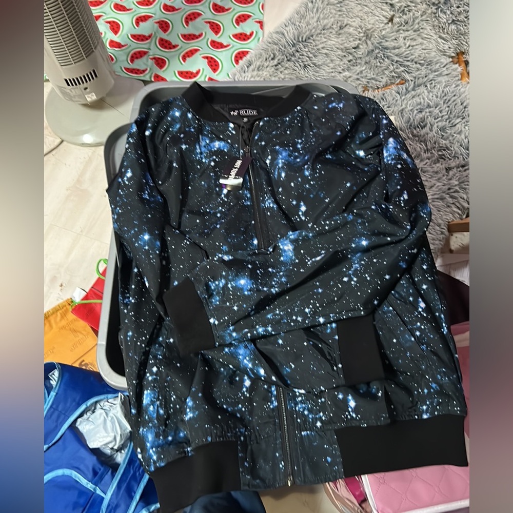 New with tags Rude by Hot Topic Solar jacket/sweatshirt with zipper size medium
